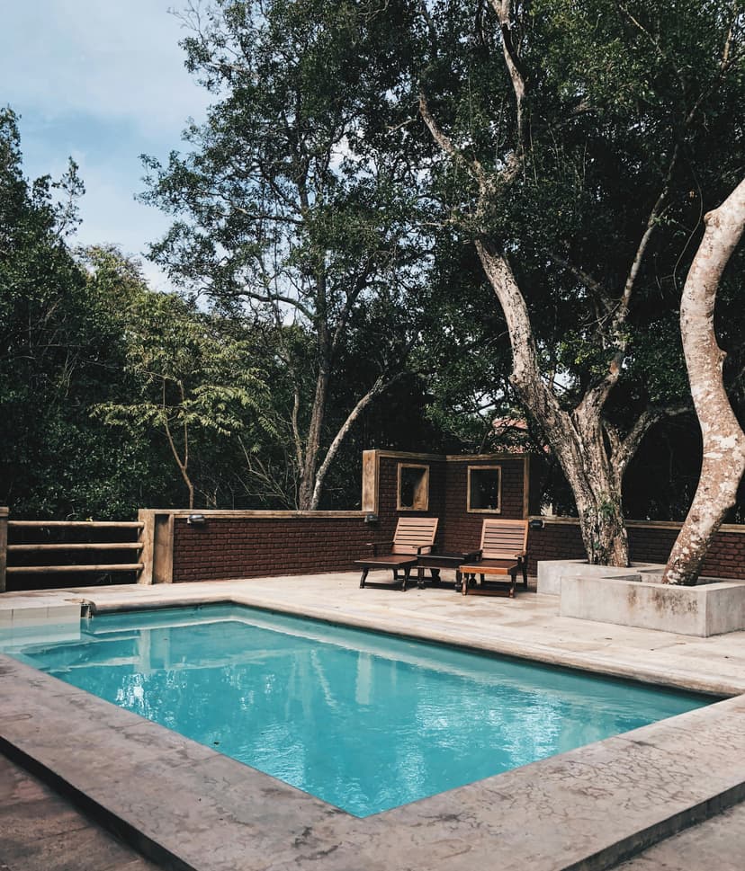 Pool with concrete deck